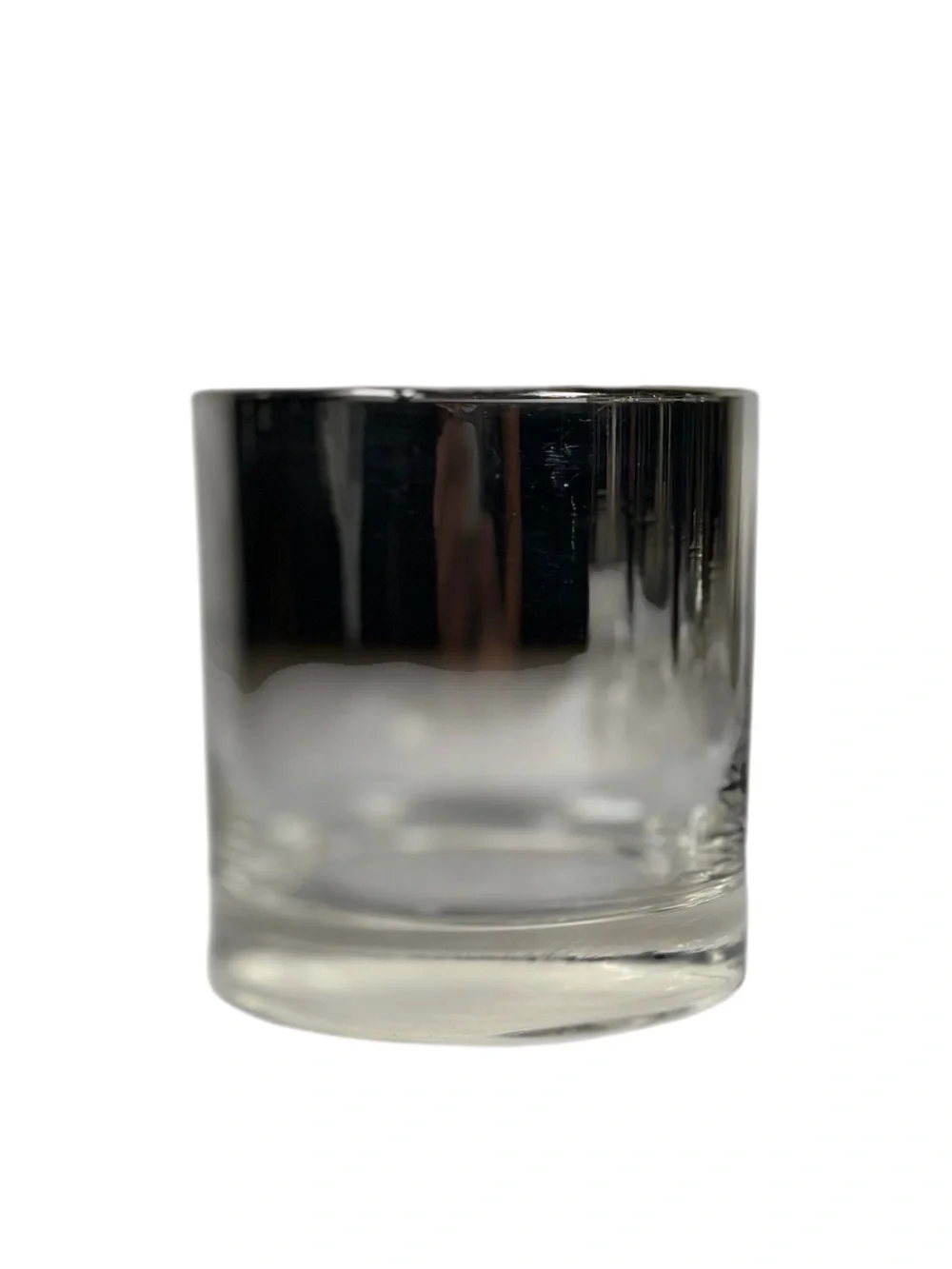 VITREON QUEENS LUSTERWARE VINTAGE MCM Silver Ombre Rocks Glasses x5
